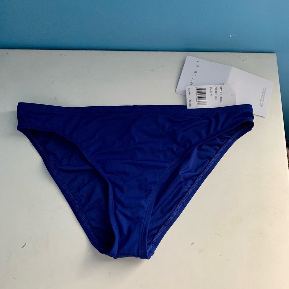 La Blanca Island Goddess Blue Swimsuit Bottom NWT Size 10